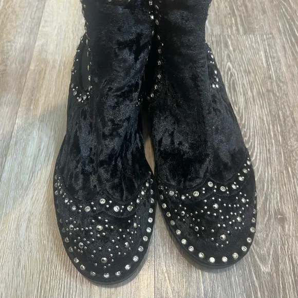 SUPER SALE 💥JEFFREY CAMPBELL RUNWAY Black Studded Ankle Boots - Picture 7 of 7